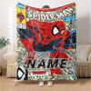 Custom Name Venom Vs Spiderman Urban Battle Party Blanket For Couch Bed Plush Cozy Fuzzy Blanket Super Soft Warm Blankets For Fall And Winter 0916177