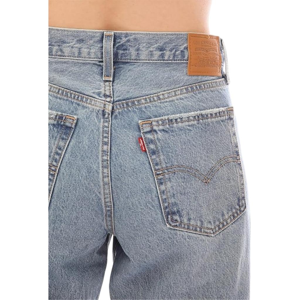 Levis Womens/Ladies Distressed Wide Leg Baggy Jeans