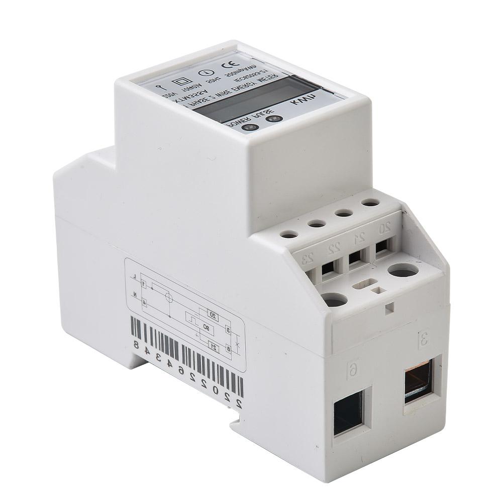 XTM35SA Digital Electric Energy Meter DIN-Rail 220V Kwh Single Phase 2Wire 10-40A LCD Guide Type Backlight Digits Wattmeter