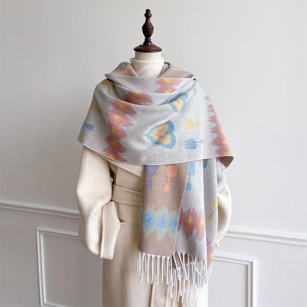 Autumn and Winter Travel Warm Cashmere Shawl Scarf Fashion Women Luxury Print Pashmina Blanket Wraps Female Poncho Bufanda