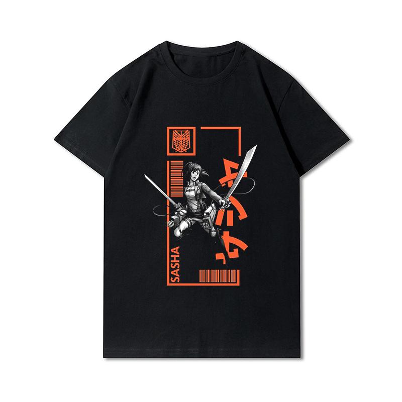 Plus Size Anime Attack On Titan Women's T-shirt Levi·Ackerman Eye Punk Tops Summer Harajuku Loose Gothic Short Sleeves Tshirt