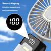 Bærbar håndholdt vifte med digital skjerm 90-graders justerbar 5 hastigheter Lavt støy Sammenleggbar design personlig vifte