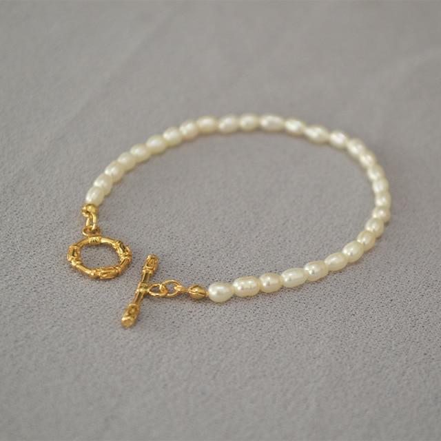 

Brass With 18K Gold Color Real Pearl Ot Chain Necklaces Women Jewelry Punk Event Gathering T Show Designer Club Ins Rare Japan Korean Voguish