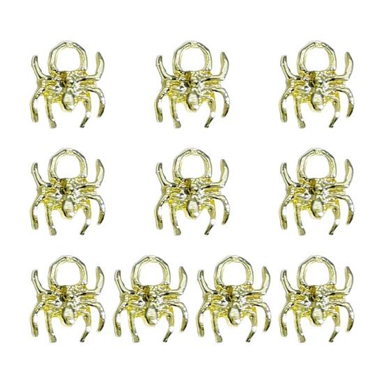 10ks Nail Art Kamínky Ornament 3D Luk Pavouk Lebka Umělý krystal na kovových přívěscích Kreativní DIY šperky Dekorace Příslušenství pro pouzdro na telefon