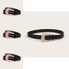 Classic Fashion Casual Leather Belt For Women With Pearl Decor For Spring