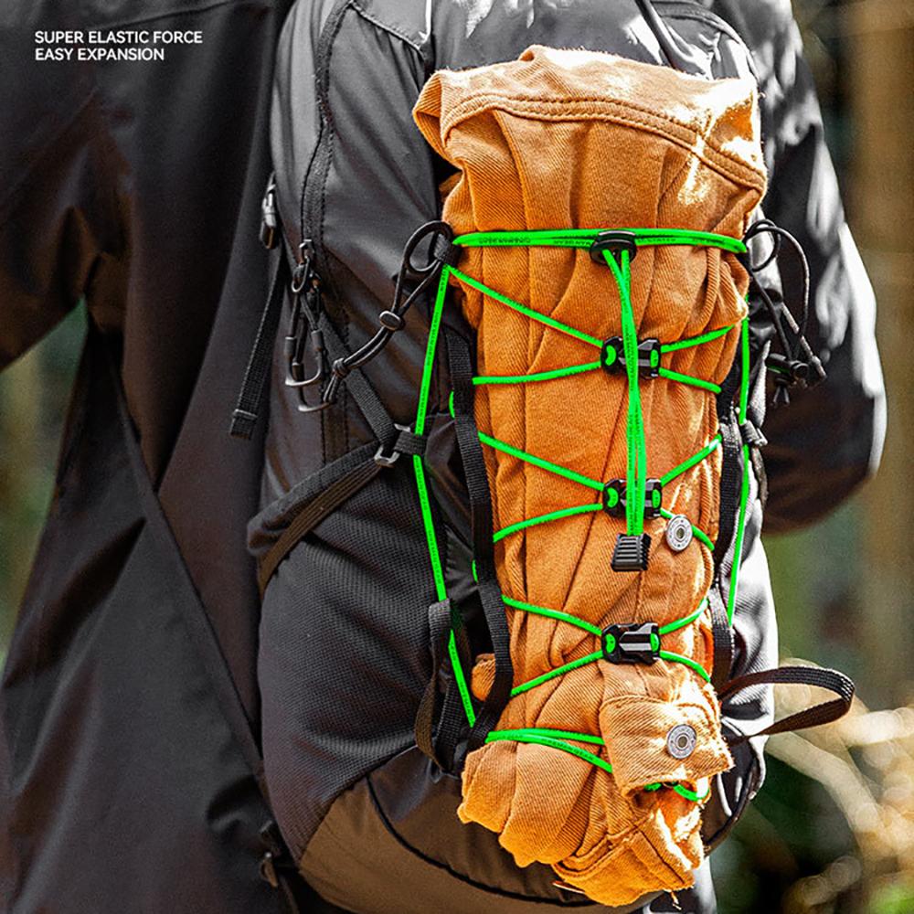 Outdoor Backpacks Expansion Buckle Set DIY Elastic Rope Camping Sports Mountaineering Bag Modification Rope Buckle for Climbing