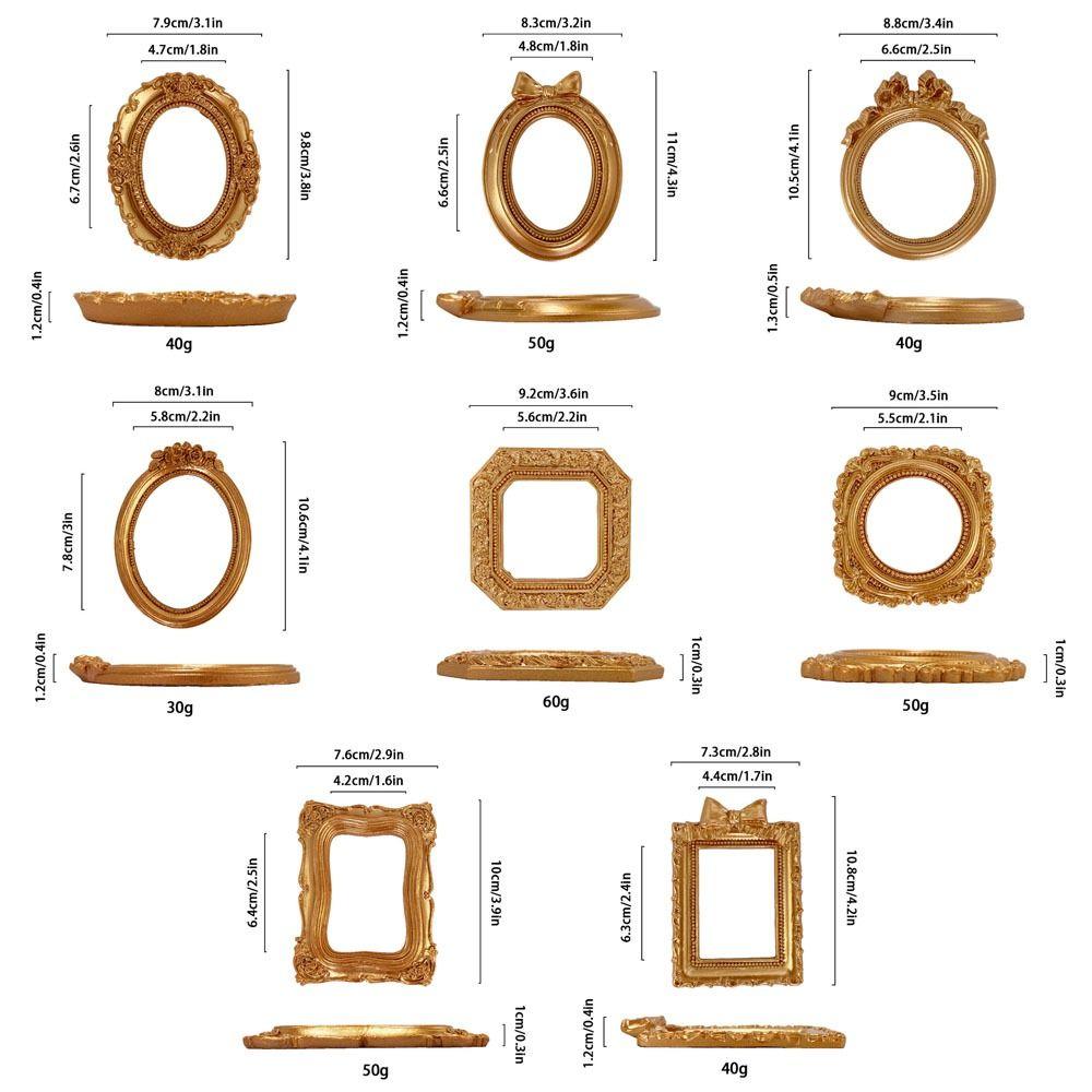 Retro Style Gold DIY Shadow Box Frame DIY European Retro Mini Photo Frames 3D Relief Gold Wedding Photo Display Frames Gifts
