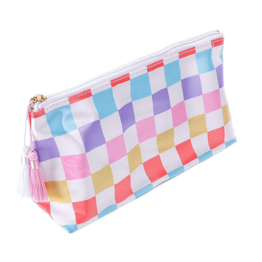 Travel Makeup Bag Large Capacity Travel Toiletry Bag Water Proof Glossy Transparent PVC Color Blocking S