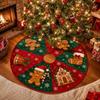 Round Christmas Tree Skirt Washable Xmas Tree Mat Retro Tree Bottom Apron  Christmas Decoration