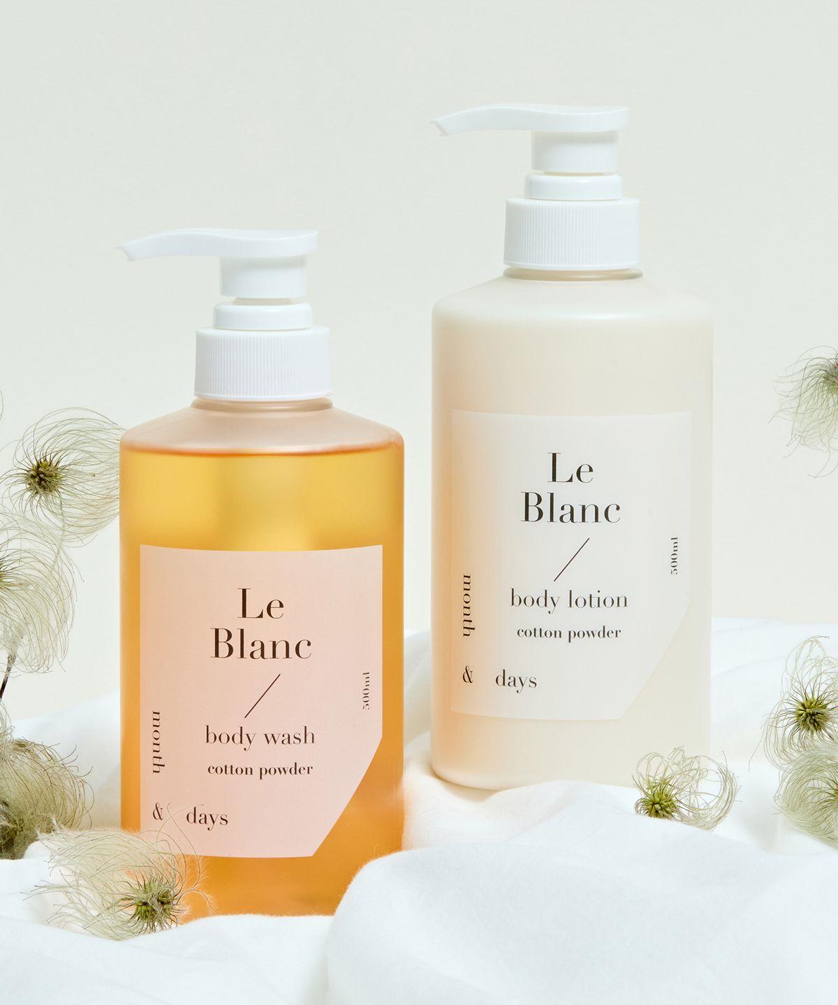 [2 SET] Body Wash + Body Lotion (Select 1 of 5) (500ml) Le Blanc (baby powder scent)