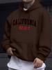 Printed Drawstring Sweatshirt Hooded Pullover Sweatshirt