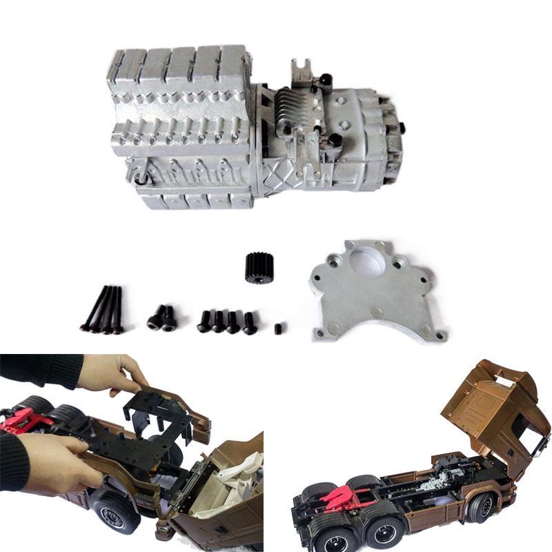 

Металева автоматична плавна коробка передач для 1/14 Tamiya Rc Truck Trailer Tipper Sacnia r620 770s without moto