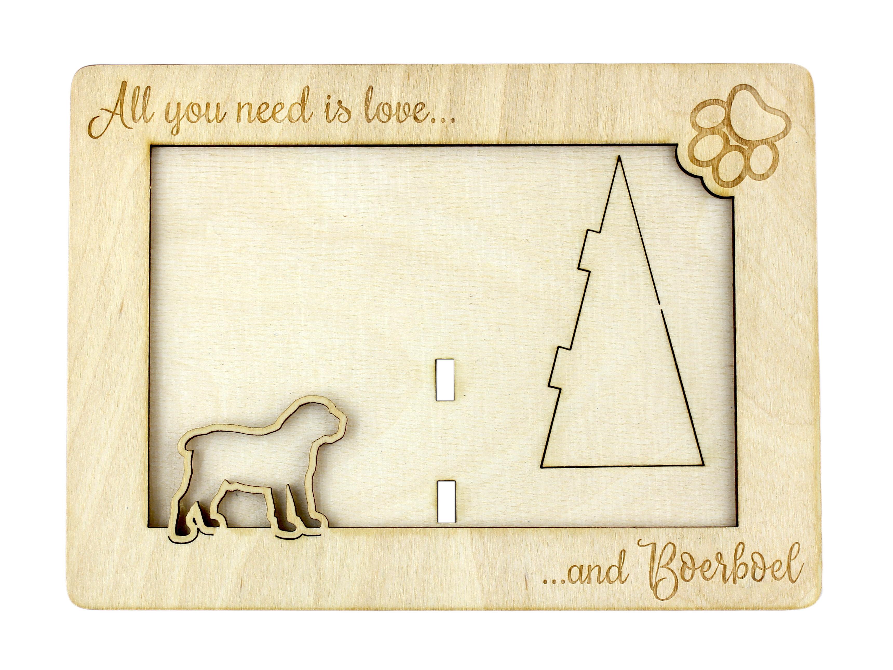 

Boerboel, South African Mastiff - Photo frame, engraved wooden frame, a lovely gadget for the dog lover by Art-Dog