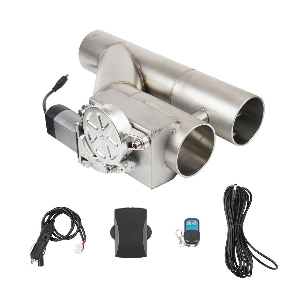 Universelles 2,5'' 3'' Doppelauslassventil Elektrisches Auspuffrohr Schalldämpfer Auspuffklappe Cut Out Ventil Kit Edelstahl TP-1028A