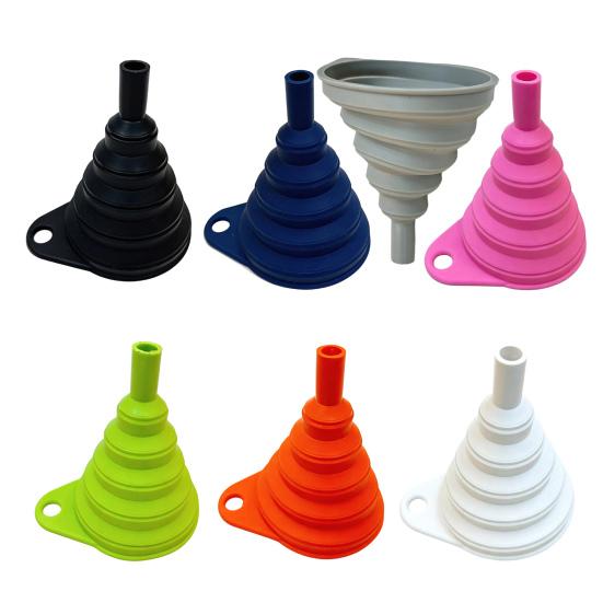 Kitchen Funnel Food-Grade Silicone Foldable Funnel Easy To Clean Collapsible Kitchen Funnel Bottles Vials Perfume Container