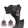TopHanqi Indian Earring For Women Antique Ethnic Copper Color Small Bells WaterdropTassel Earrings Turkish Tribal Gypsy Zircon