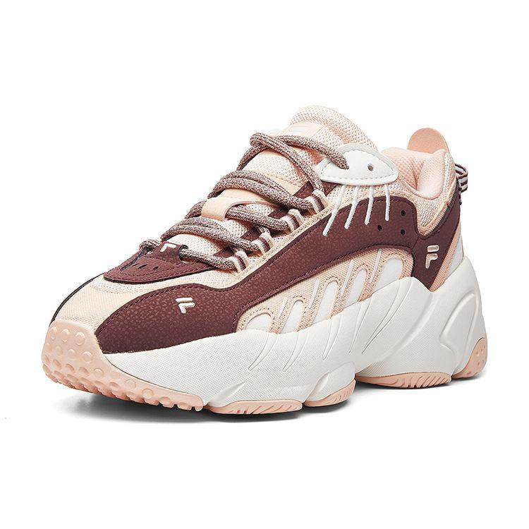 FILA ADE Comfortable Versatile Fabric Synthetic Leather Low-Top Casual Running Shoes Women sneaker Red White F12W041107FDA