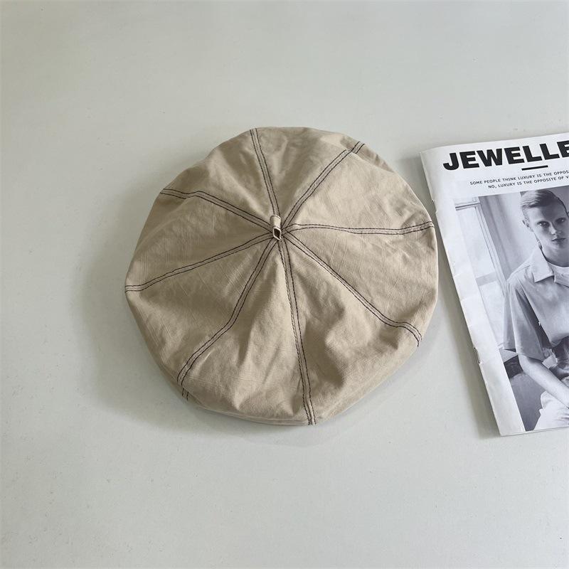 New Fashion Painter Hat Retro Cowboy Beret Female British Retro Painter Hat Trend
