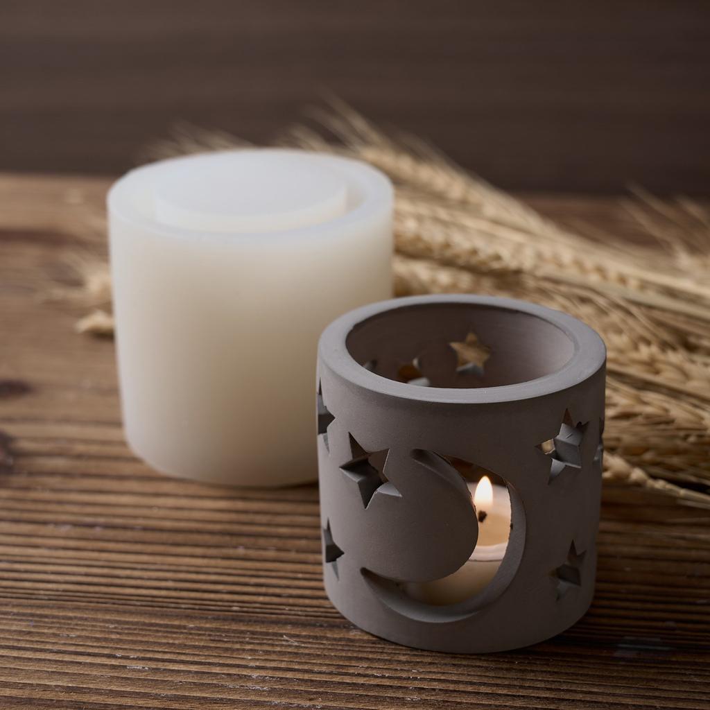 Candle Cover Ornament Silicone Molds Tea Light Moulds Candle Holder Moulds Silicone Resin Crafting Tool for Hand-Making