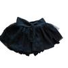 White A-Line Tulle Skirt With Lace Trim High Waist Short Teen Girls Casual Wear