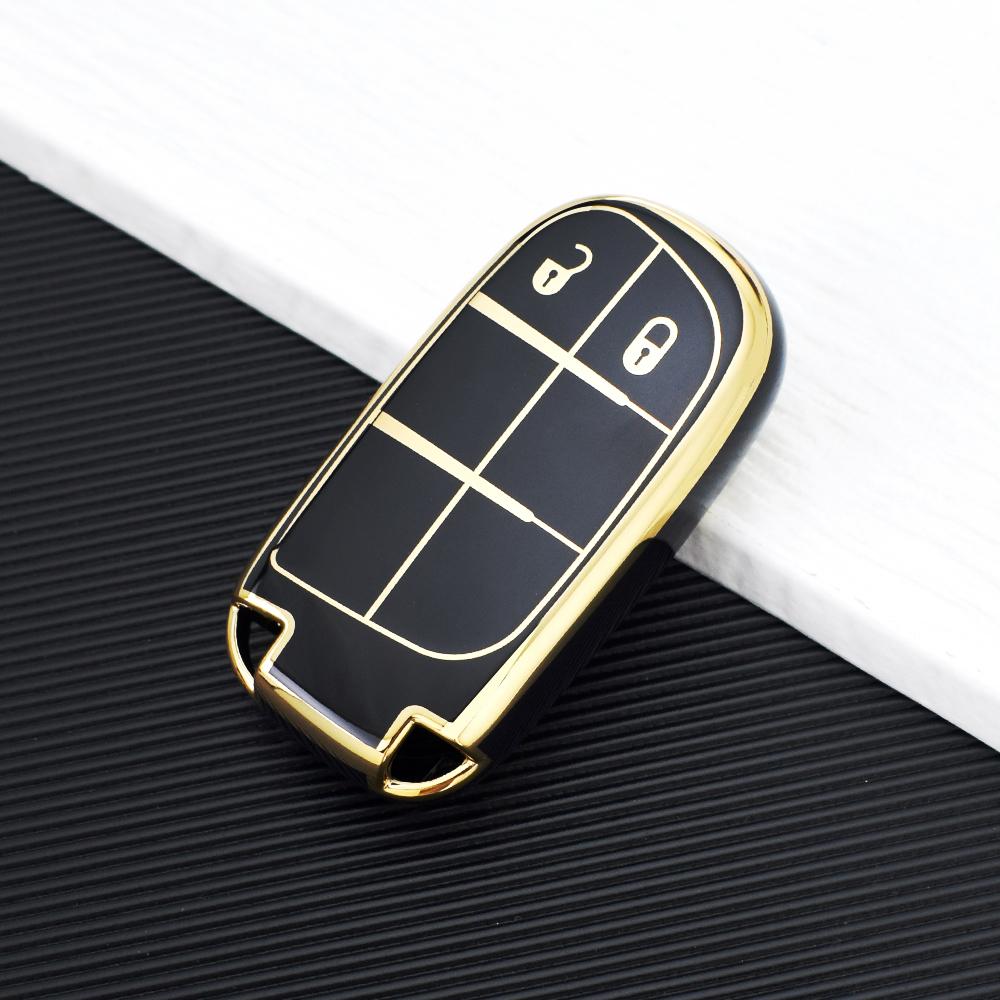 2 Buttons TPU Car Key Cover For Jeep Renegade Compass Grand Cherokee for Chrysler 300C Wrangler Dodge Case Fob Car Accessaries