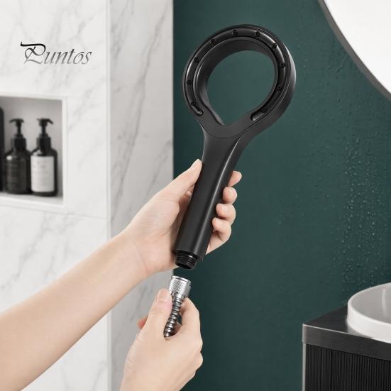 Testa del soffione doccia facile da impugnare, a forma di anello grande, spray portatile ad alta pressione, accessorio acqua a flusso costante, per pannello del bagno di casa