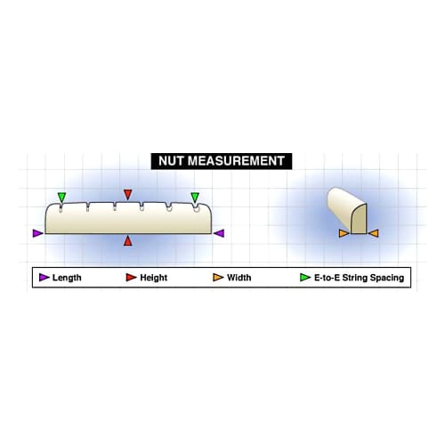 graphtech TUSQ PQ-M644-00 Martin Style Nut, 1 3/4 inch