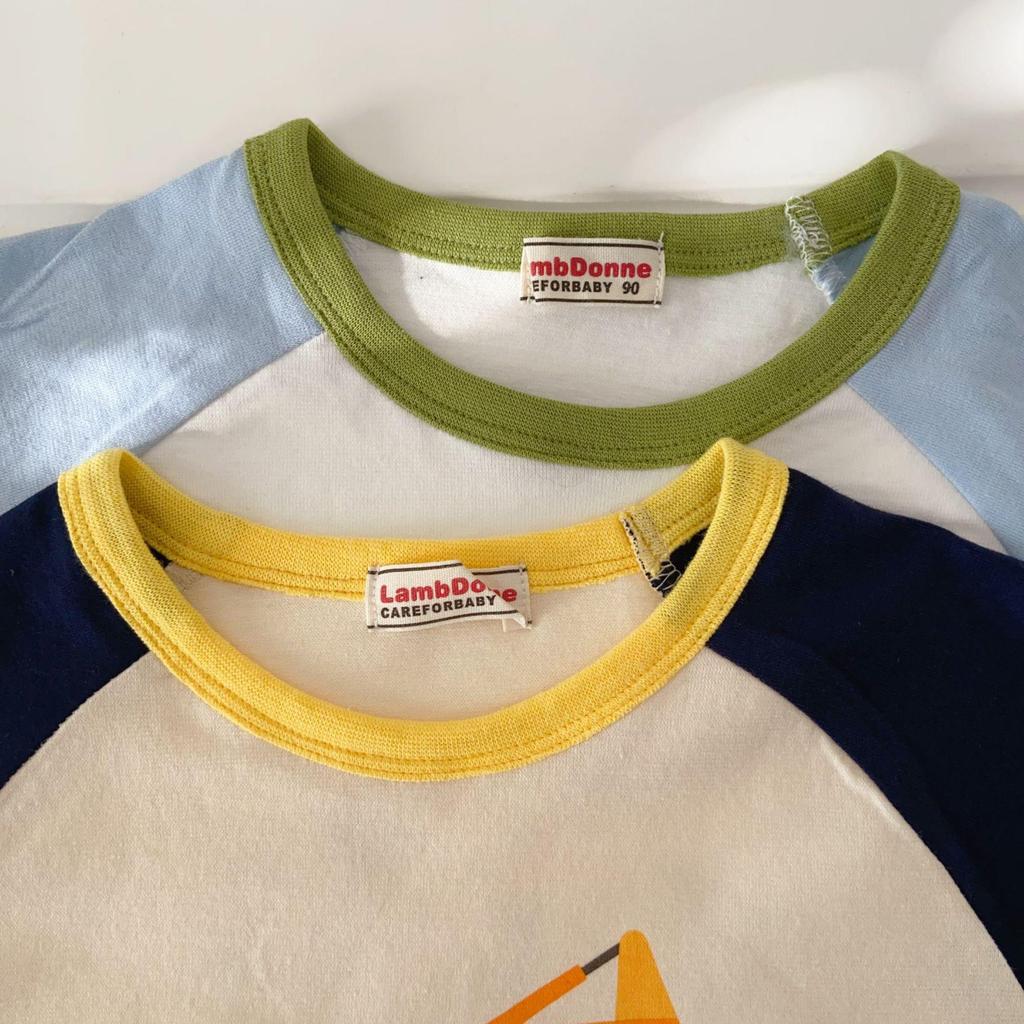 2026 Summer Boys' Cartoon Print Round Neck Short Sleeve T-shirt