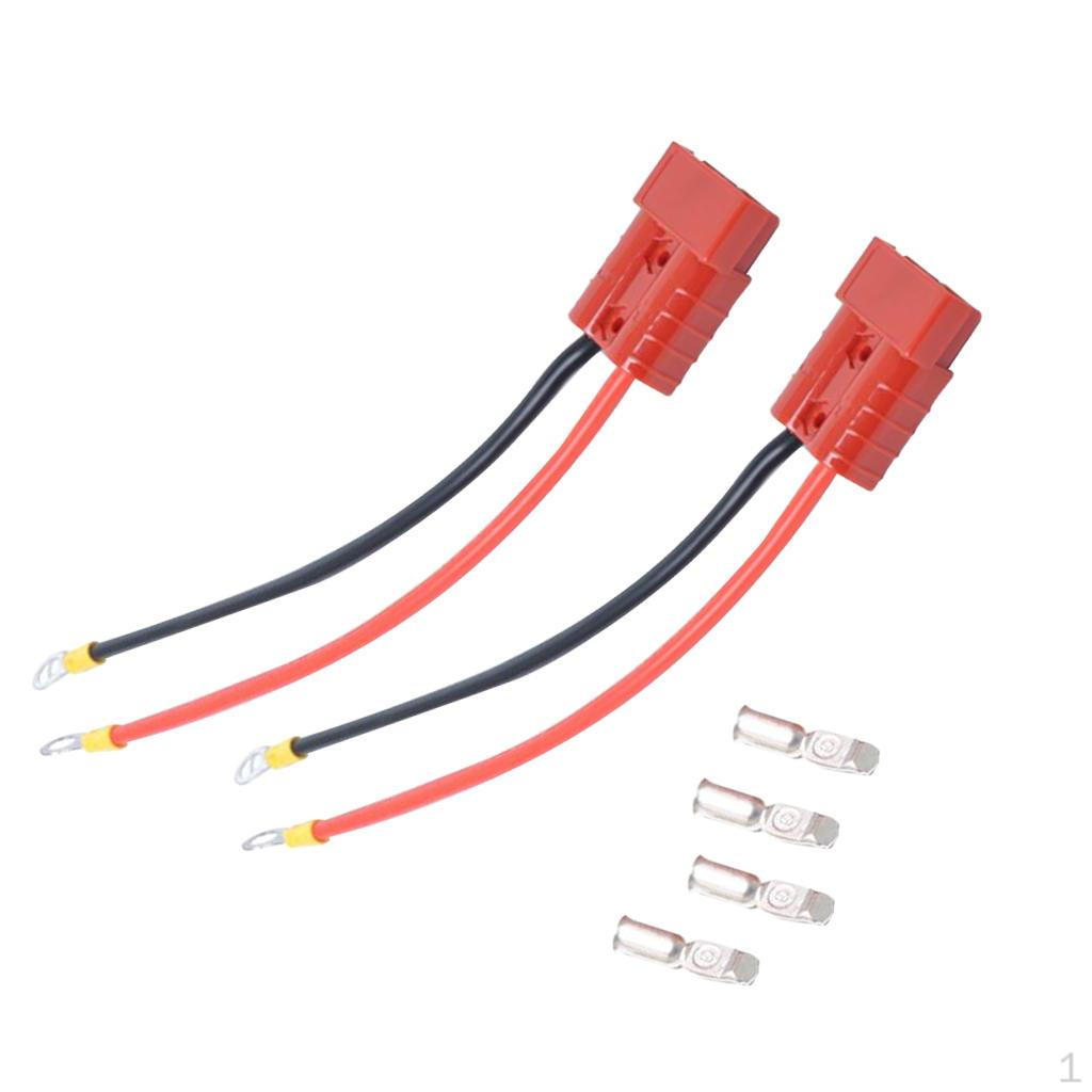 1 Pair Winch 50AMP Battery Quick Connector Plugs with Terminals