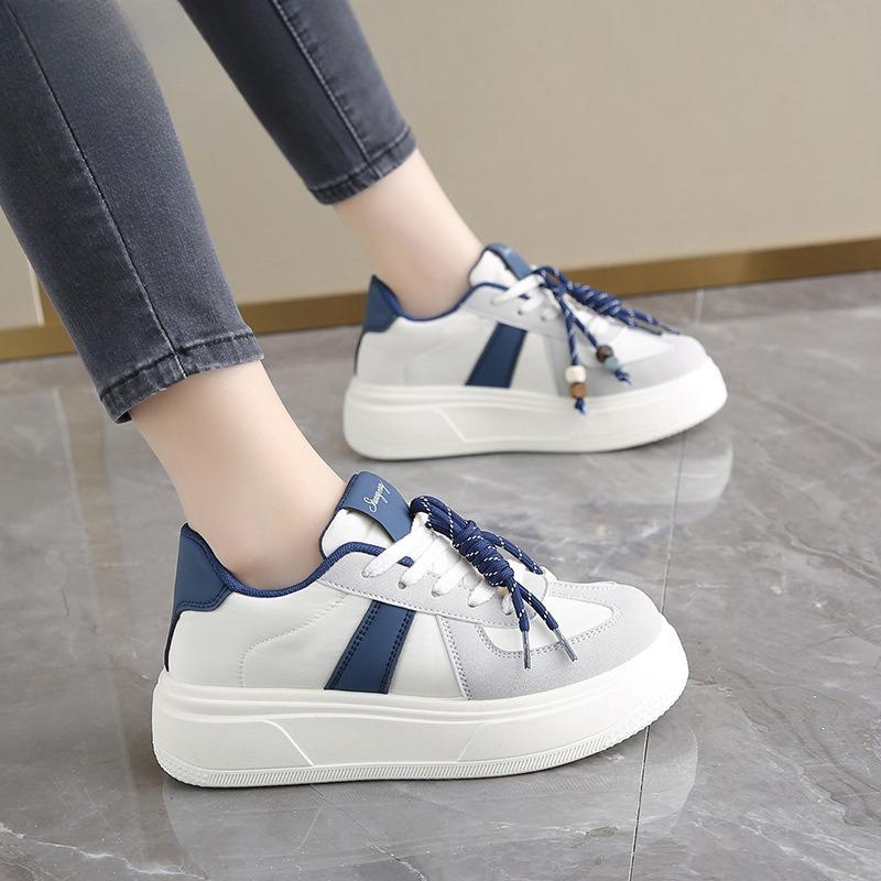 Fashion Platform Shoes Women Autumn New Retro Color Matching Casual Shoes Fashion Versatile Sneakers Platform Casual Running Shoes Women
