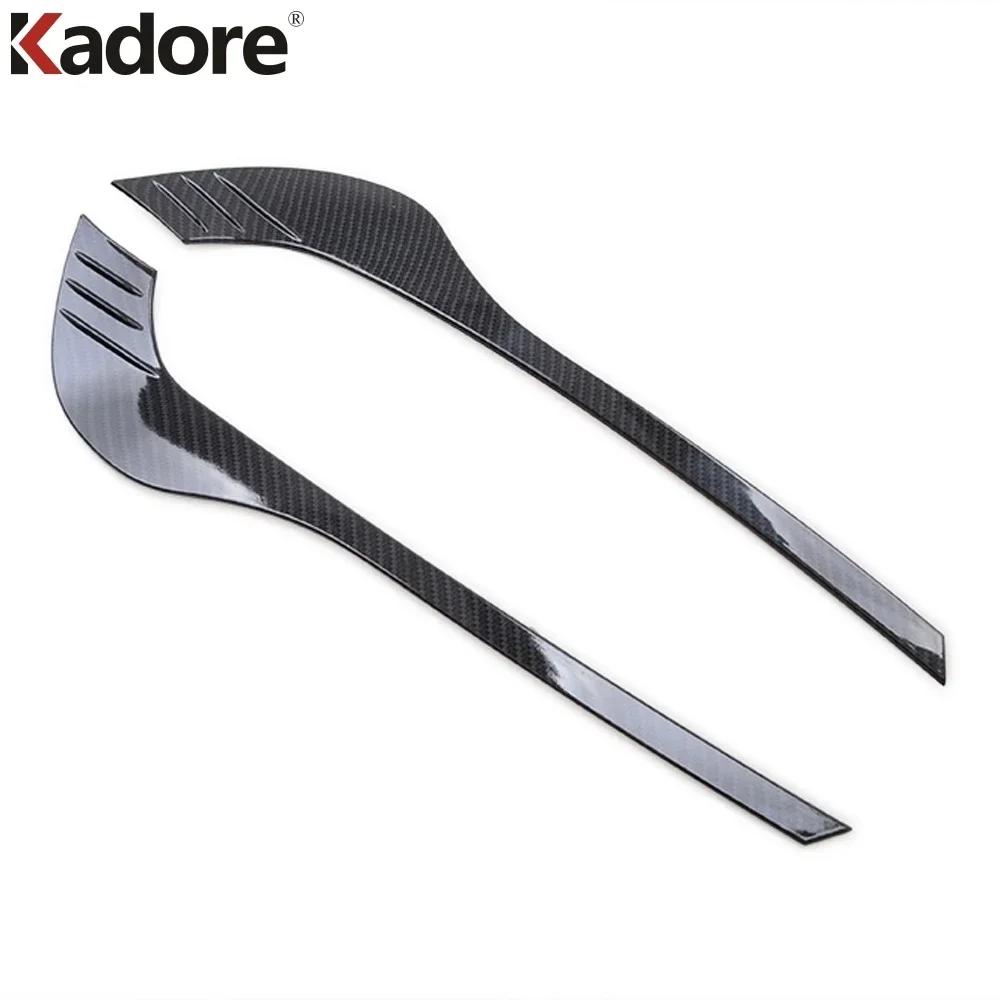 For Mazda CX-5 KF 2017- CX-8 2017- Chrome Front Fog Light Lamp Eyebrow Cover Trim Foglight Eyelid Strip Car Accessories
