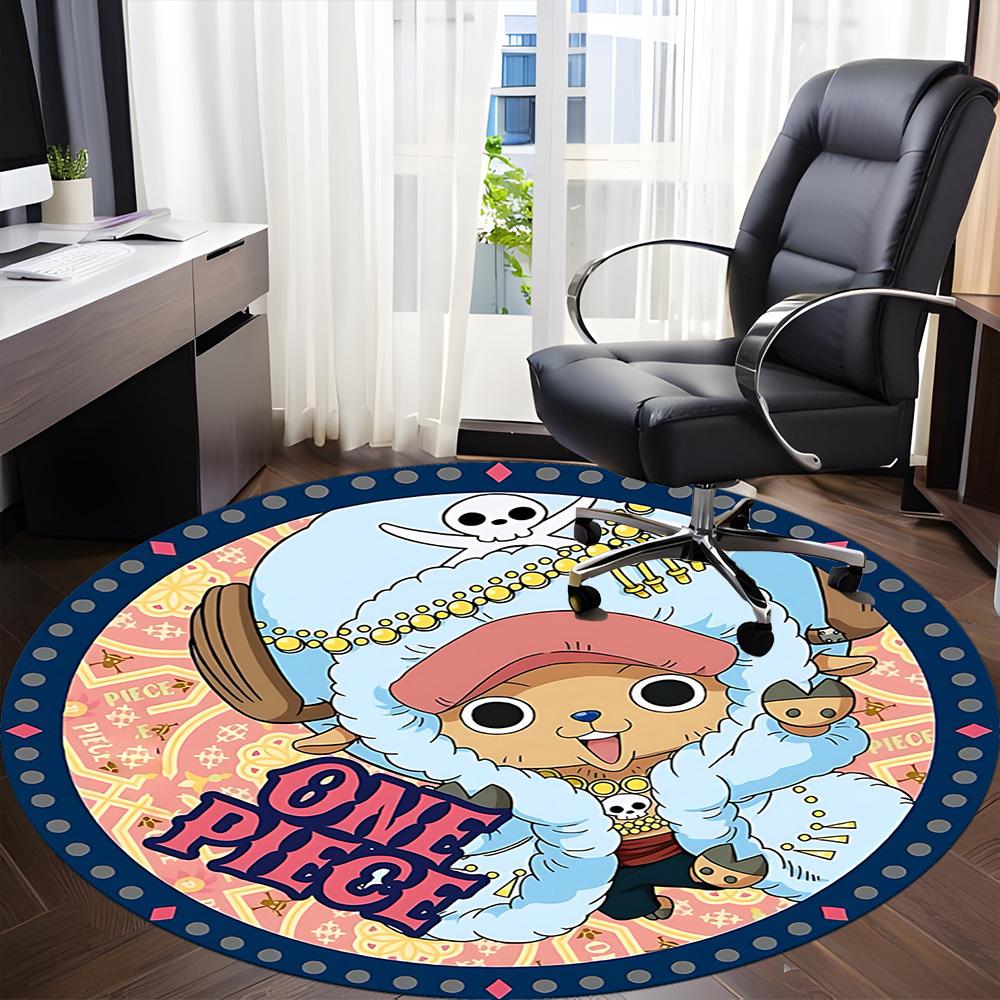1pc One Piece Chair Carpet for Office Non-Slip, Soft & Comfortable, Carpet for Office, Gaming, Lightweight Round Floor Mat yy251021015