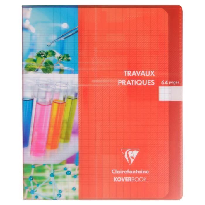Cahier - clairefontaine - koverbook - 17x22 cm - 64 pages - couverture polypro aléatoire