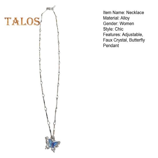 Kvinner Halskjede Faux Crystal Enkelt/Dobbeltlags Sommerfuglanheng Justerbar med utvidet lengde Ball Party Neck Smykker Bryllupschoker