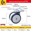 2.5" TPR Double Wheel Snap Ring Swivel Caster for Office/Computer Chairs - Silent Universal Replacement Wheels