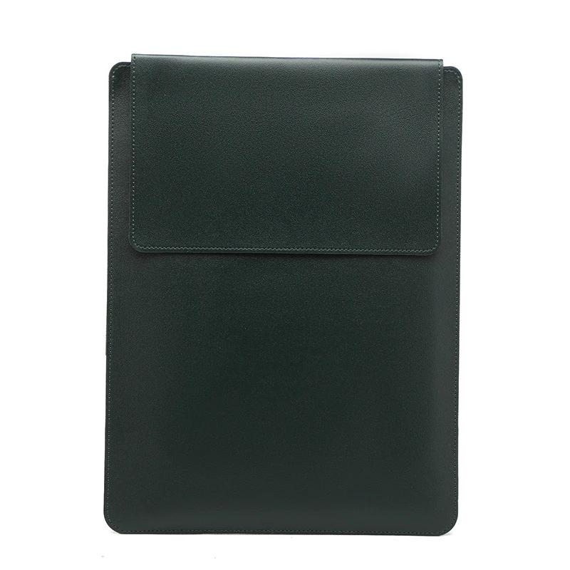 Housse Sac pour Ordinateur Portable en Cuir avec Support Réglable pour Macbook Air 13 14 15 16 Pouces Chip M5 M4 M3 M2 Mac Book Pro Housse de Tapis de Souris 12 -13 inch gray