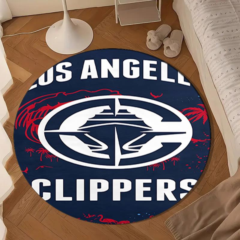 LA Clippers Basketball Art Round mat, Anti-slip Circle Carpet Chair rug For livingroom,Bedroom, doormat home decor Gift Christmas Gifts