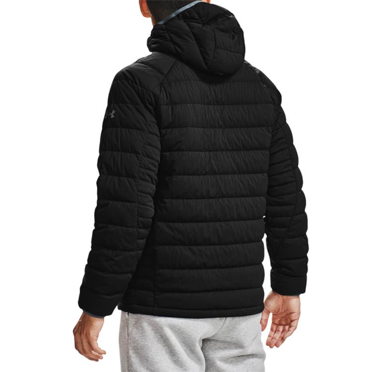 Under Armour Stretch Down Jackets Men's Black Hooded Moderate Other (Unisex) Down Jackets 1355858 001