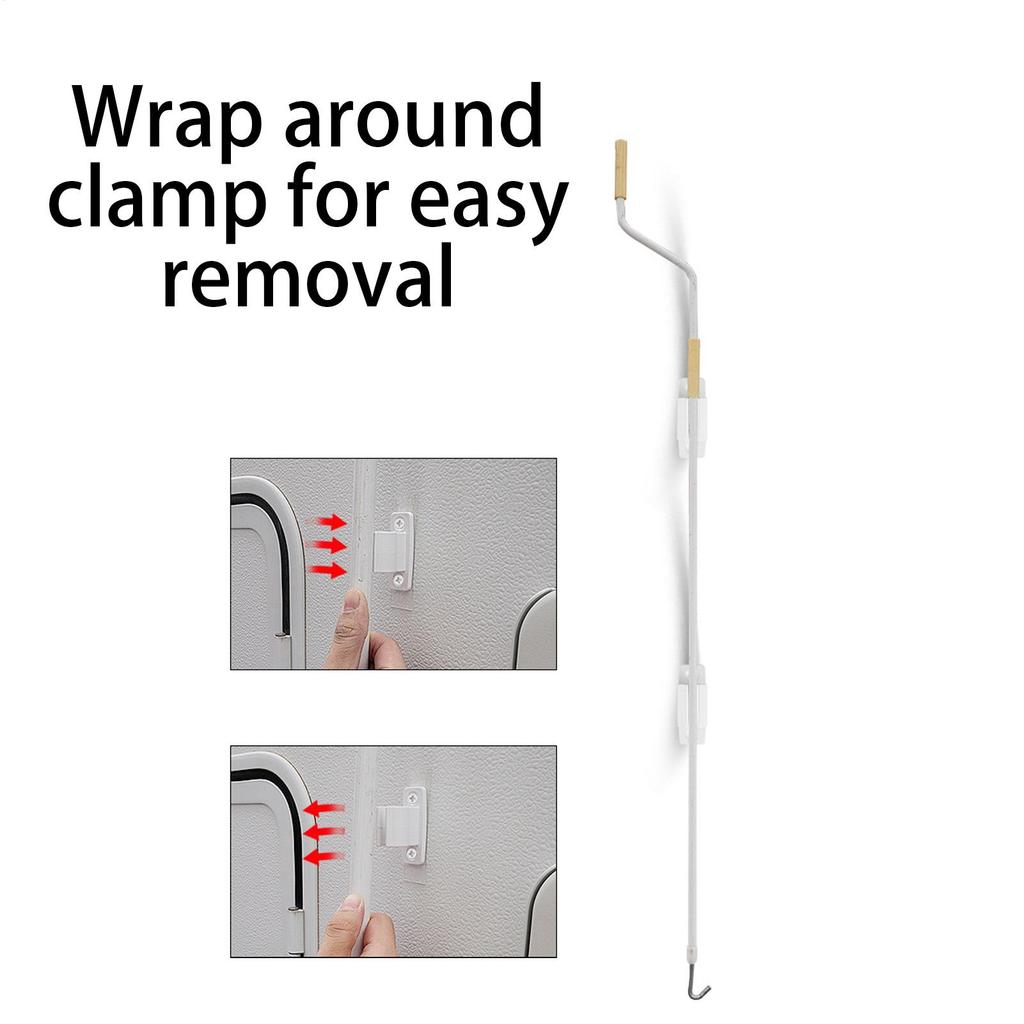 Awning Crank Handle Pole Hook Organizer Hanger With Screws RV Awning Rod Bracket For Shops Cafes Food Trucks Sun Shade Garden