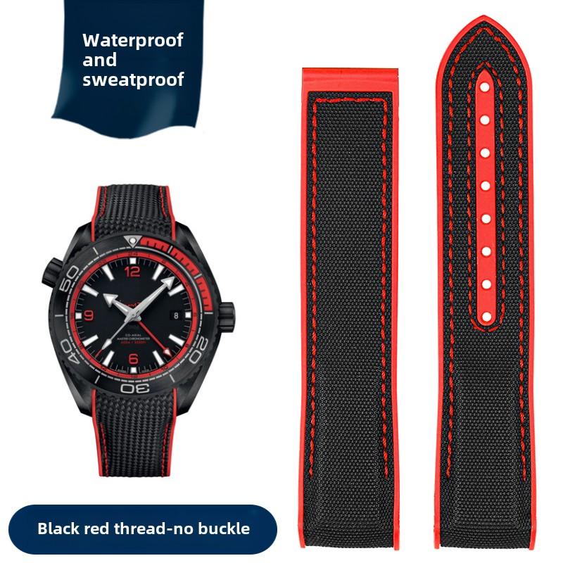 For Omega Seamaster 300 Observatory Ocean Universe 600 Nylon Rubber Silicone men WatchBand 20mm 21mm 22mm Watch Strap Bracelet