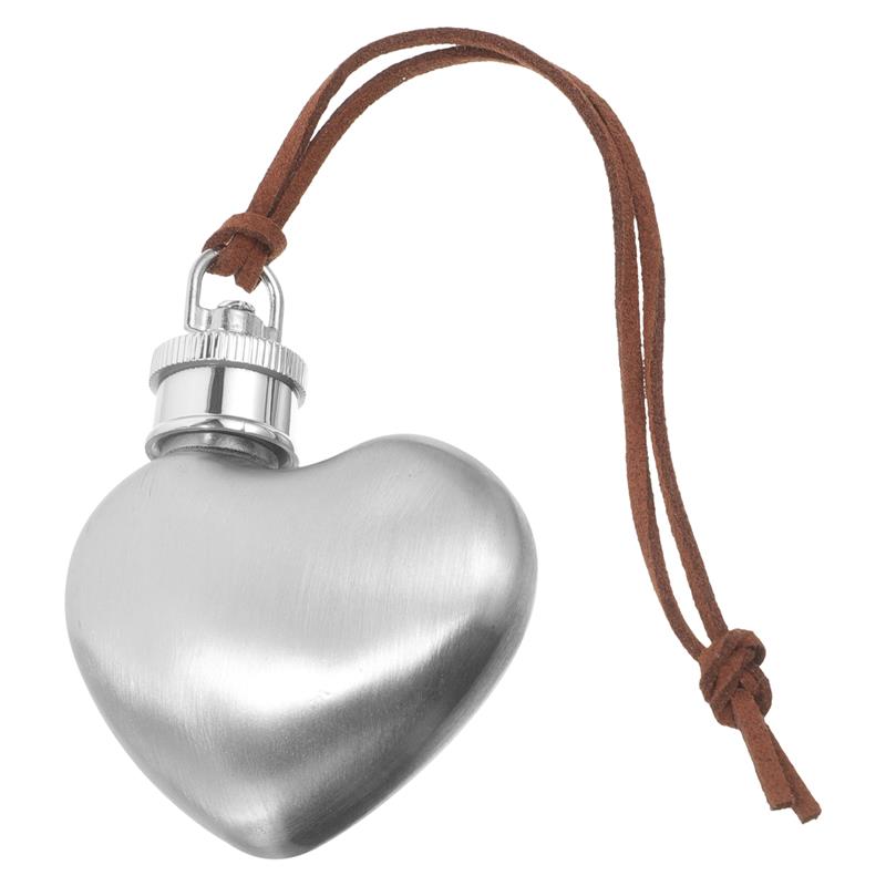 1pc Silver Outdoor Hip Flask Portable Wine Pot Small Hip Flask Heart Shaped Flask Stainless Steel Wine Flask Water Bottle серебряный