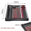 8 Channel Audio Mixer DJ Sound Mixing Console with USB MP3 Jack bluetooth Professional Karaoke Amplifier 48V Phantom Power