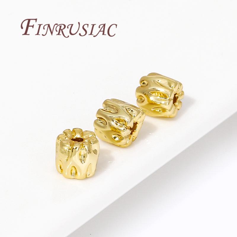 Bead Separators 18K Gold Color Irregular Spacer Beads Bracelet Beads DIY Jewelry Making Supplies Necklace Accessories