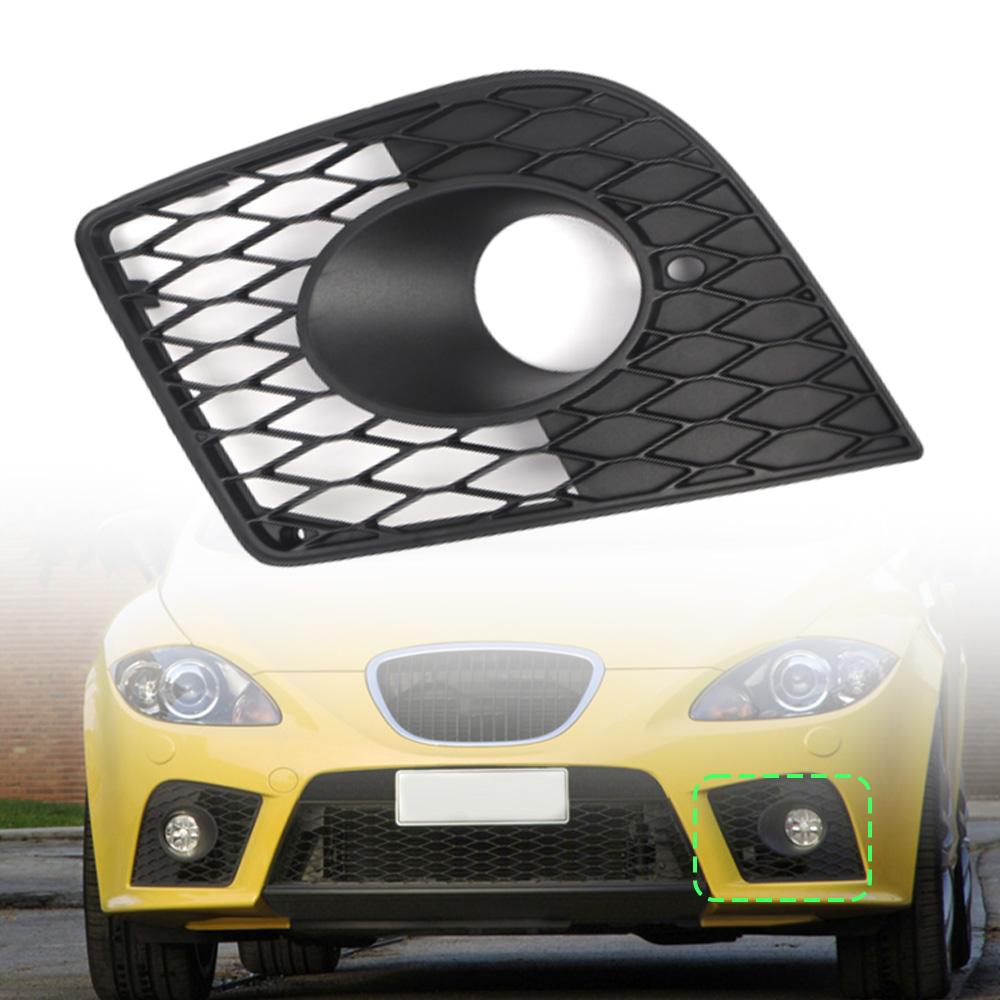 Pentru Seat Leon CUPRA 1P 2005-2011 Grilă Lampă Ceață Bara Față Plasă Fagure Capac Lampă Ceață Negru Mat
