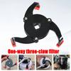 Universal 3 Jaw Oil Filter Removal Tool High Strength Steel Engine Maintenance Wrench Auto Repair Compatible Vehicle Models