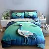 Crane Art Decor Set Soft Comfortable Duvet Cover Bedding Set Included 1*Duvet Cover & 2*Pillowcases, Gift