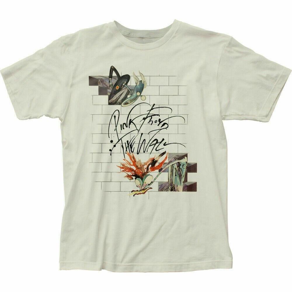 Vintage Rock Graphic Tee, Retro Wall Inspired White Unisex Music Unisex T-Shirt XXL