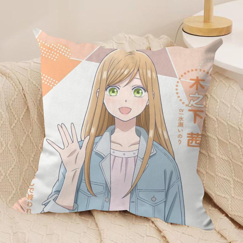 My Love Story with YamadaCushion Cover Soft Plush Fabric DoubleSided Printed Sofa Cushion Cover for All Seasons Home Decor Gift