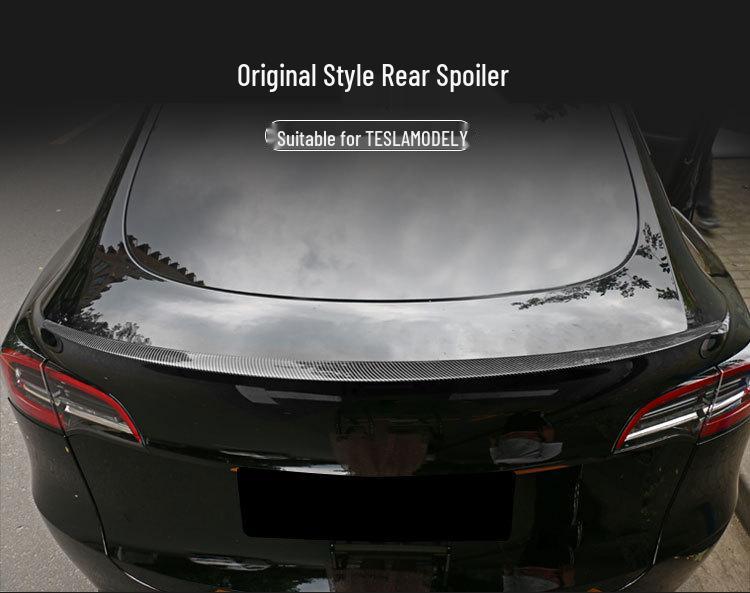 Tesla Model Y Rear Spoiler: Original Style Carbon Fiber P Version Car Accessory
