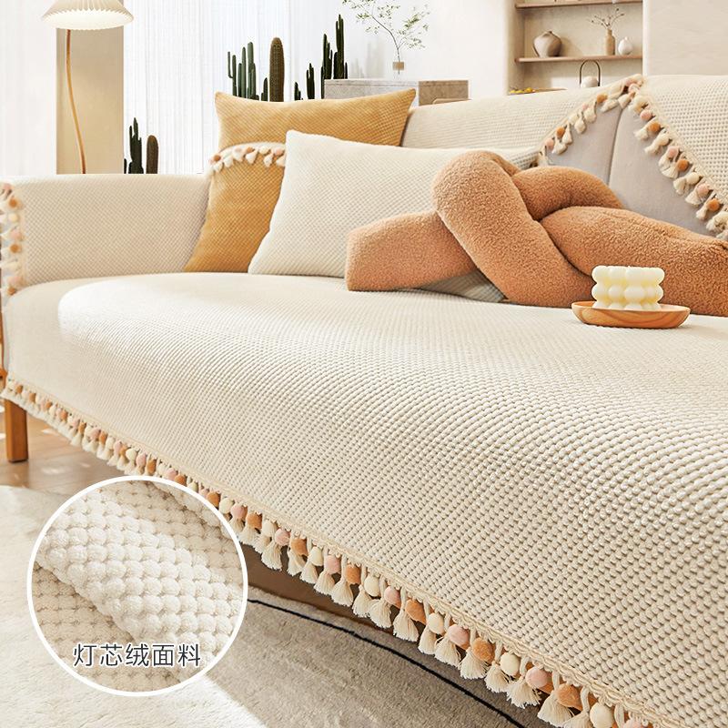 Anti Cat Scratch Sofa Mat All-season Universal Ins Style Backrest Cover Anti Slip Sofa Cover